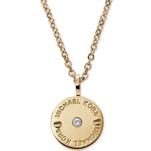 Michael Kors Gold Necklace with Box and Bag